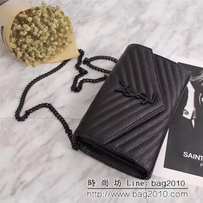 YSL聖羅蘭 爆款 魚子醬牛皮鏈條小包 可當手包用 26801 YAS1031